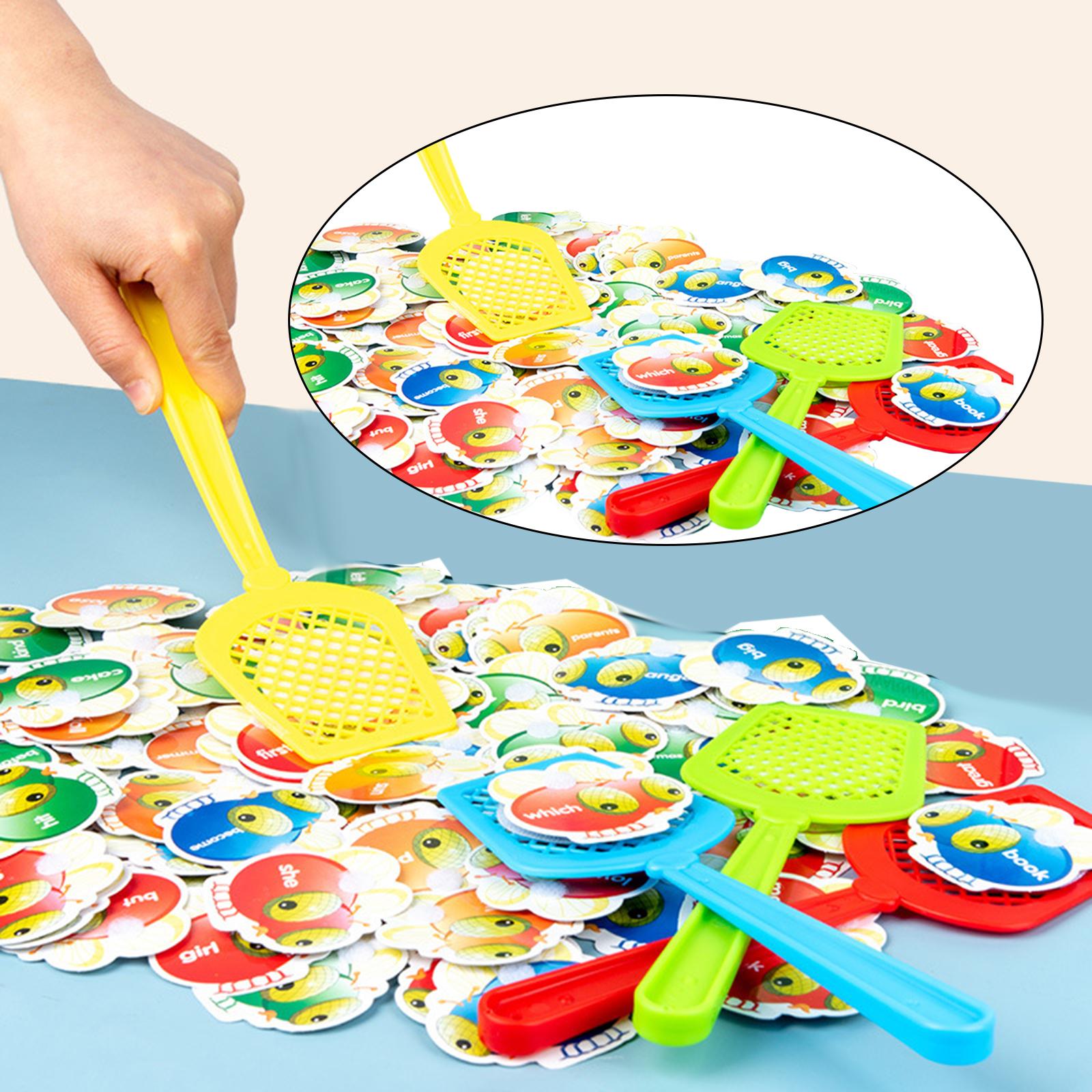 Fly Swatter Educational Card Learning English Phonics Cards Memory Game For Children Early Learning Educational Toys