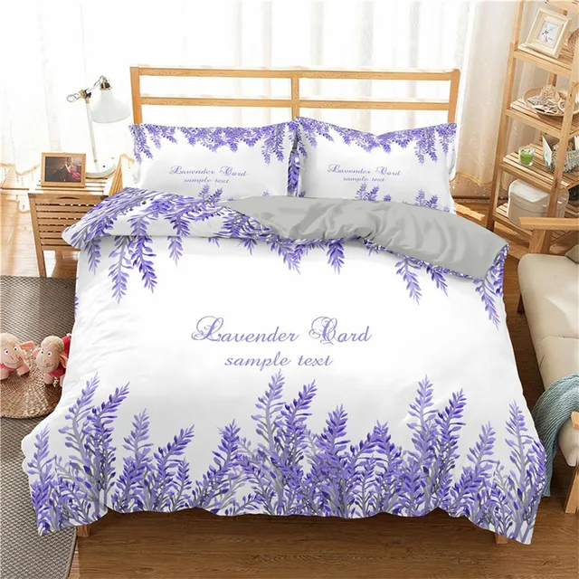 Copripiumino alla lavanda Set biancheria da letto in microfibra con fiori viola  copripiumino a tema romantico copriletto King Size torre Eiffel - AliExpress