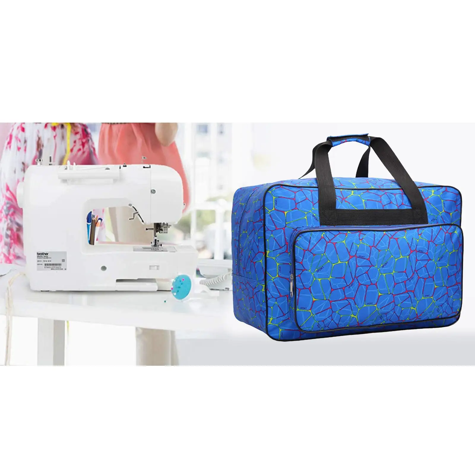 Travel Nylon Sewing Machine Carry Bag Carrying Case Lightweight Handbag Tools Dust Cover Tote Pockets Hand Bags