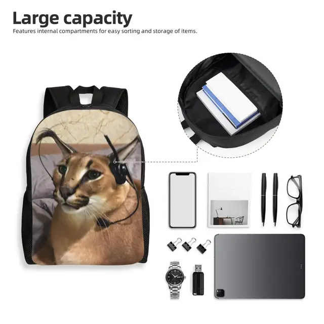 Grande floppa bebê meme estilingue peito saco personalizado caracal gato  crossbody mochila de ombro para homens viajar daypack - AliExpress