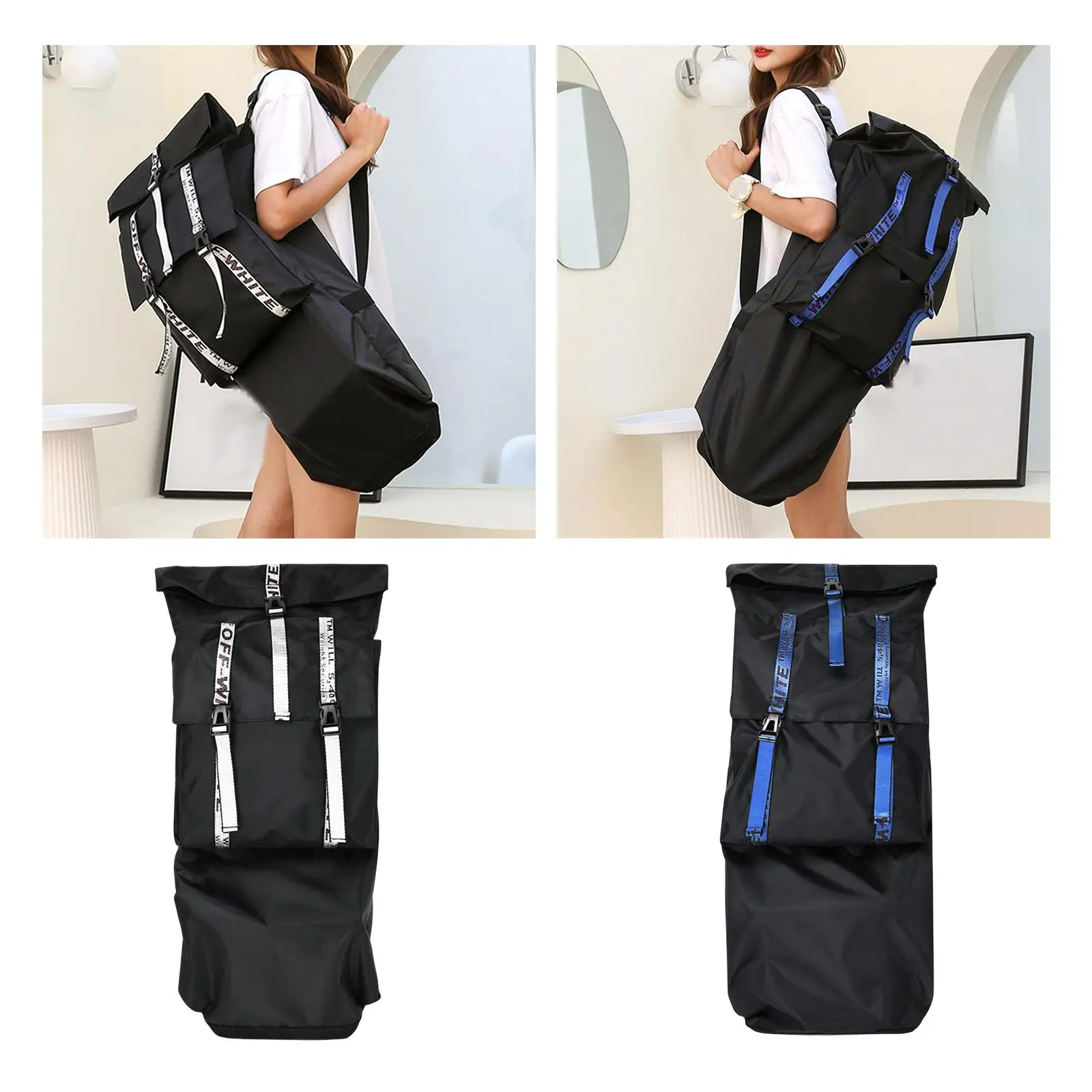 Skateboard Backpack Bag Longboard Carry Case with Adjustable Shoulder Strap