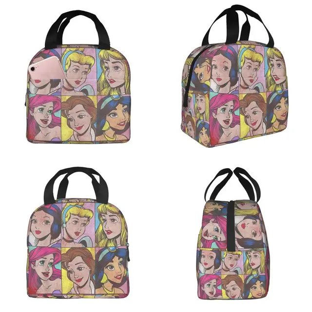 Disney Princess Insulated Lunch Bags Leakproof Pop Art Portraits Box Up  Meal Container Thermal Bag Tote Lunch Box Beach Girl Boy - AliExpress
