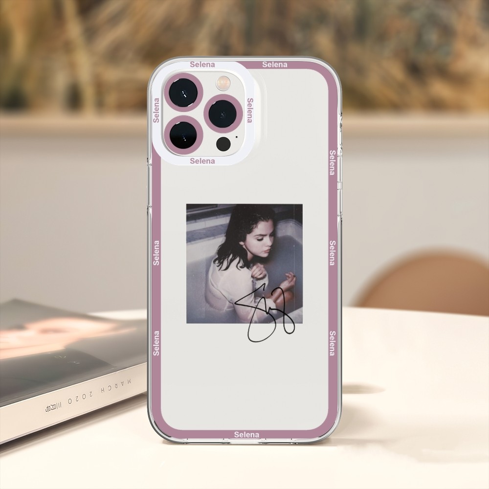 Selena Gomez Sänger Handyhülle für iPhone 11 12 Mini 13 14 15 Pro Max Transparente Hülle – Detail 10