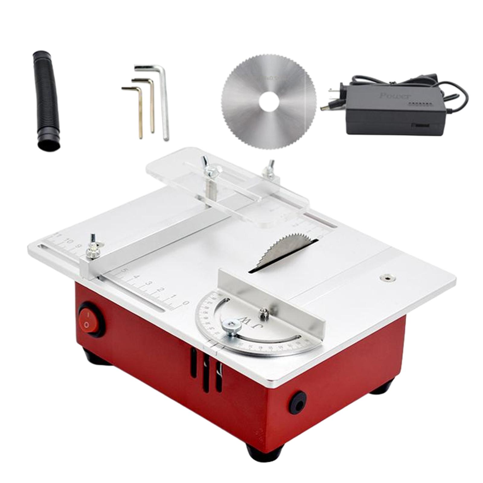 Mini Table Saw Portable Electric Cutting Machine Small Precision Hobby Table Saw for Metal Plastic Cutting Miniature Wood Crafts