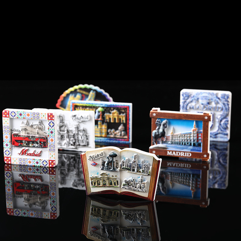 Description Picture 3 of itemTraveling Souvenirs Magnetic Stickers for Fridge Kawaii Home Decoration Creative 3D Fridge Magnets Madrid Traveling Souvenirs