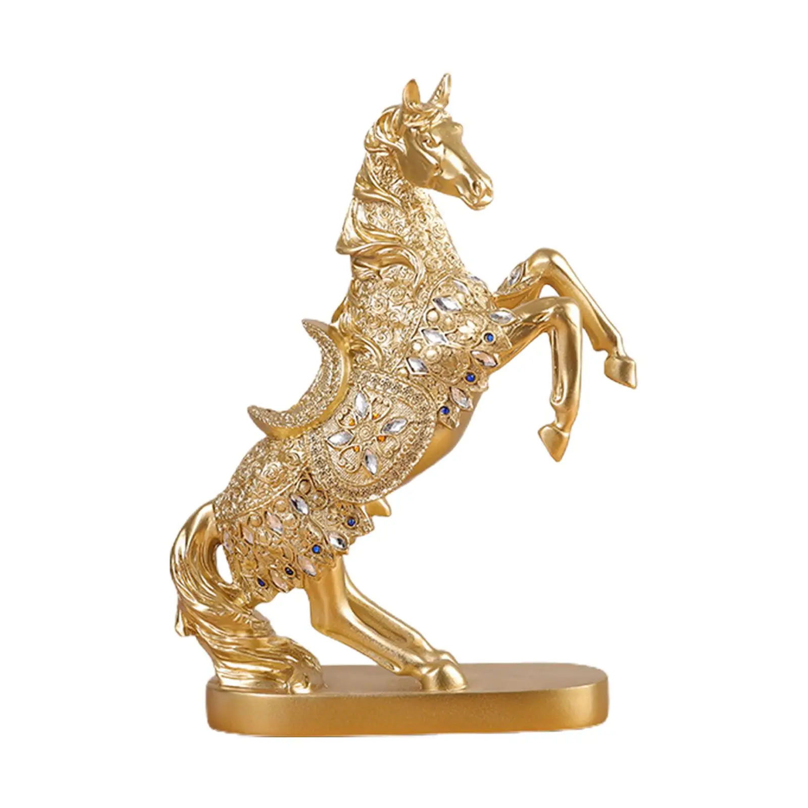 Resin Horse Statue Figurine Collection Countertop Delicate for Study Office