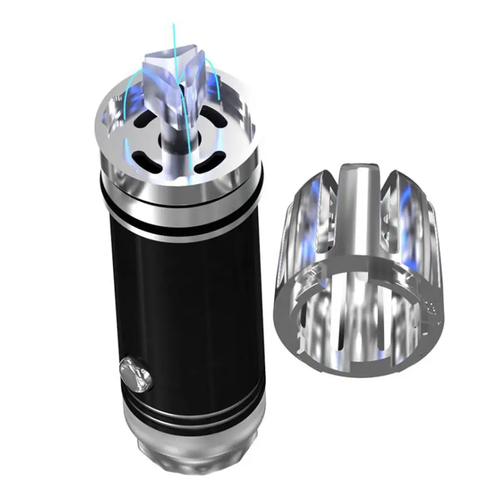 Vehicle Black Air Purifier Ionizer Freshener Removes Dust, Pollen Universal