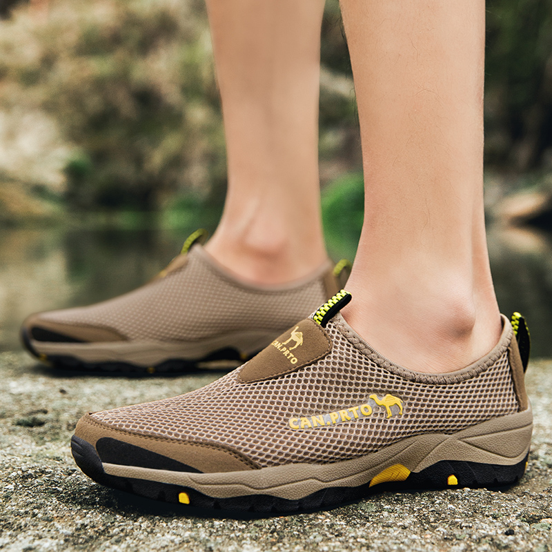 Männer Casual Schuhe Mode Sommer Schuhe Mesh im freien Atmungsaktive Slip-on Wohnungen Männer Turnschuhe Komfortable Wasser Faulenzer Zapatillas – Detail 15