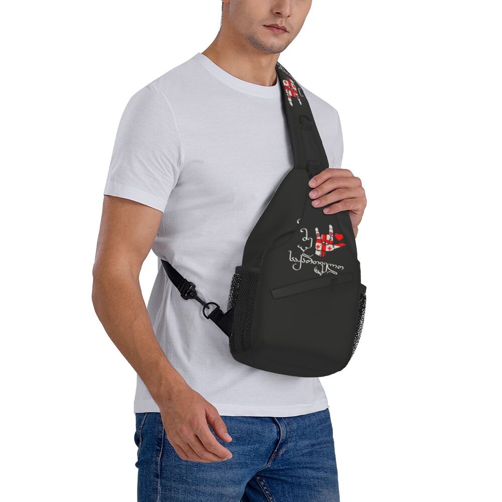 crossbody saco peito dos homens moda georgiano