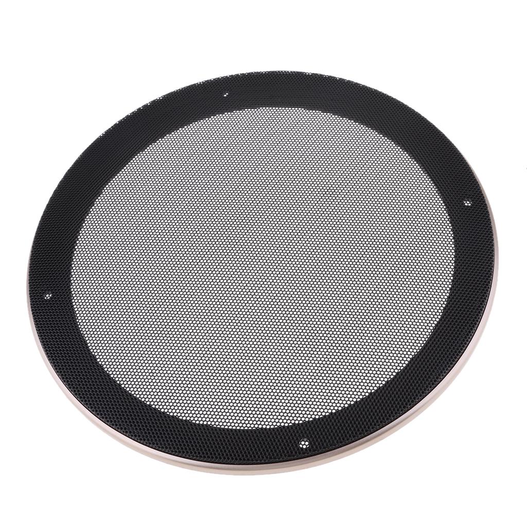 8 Inch Speaker Grills Cover Case with 4 pcs Screws for Speaker Mounting Home Audio DIY -228mm Outer Diameter Champagne