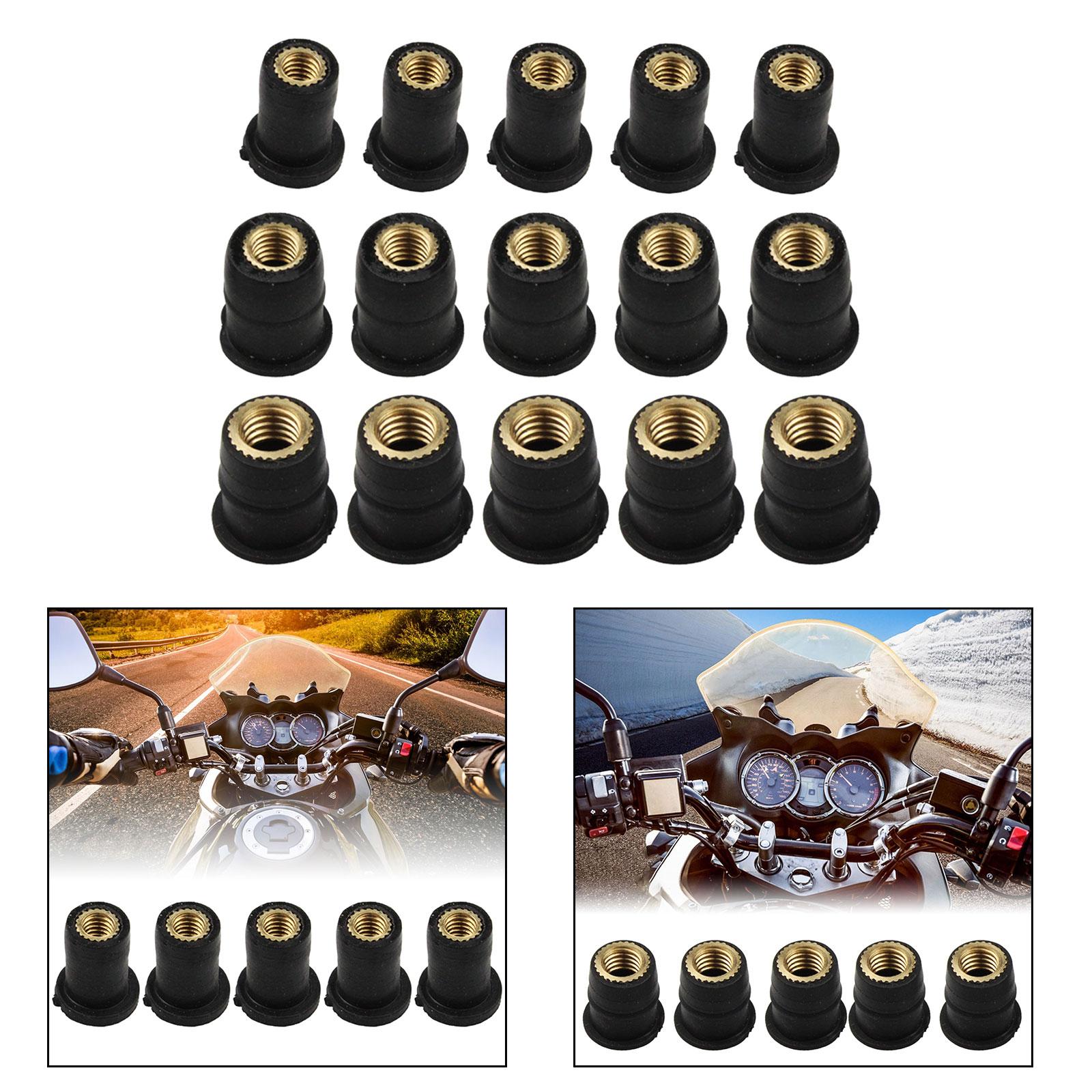 5x Windshield Well Nut Motorcycle Accessories Brass Nut for Kayak Canoe