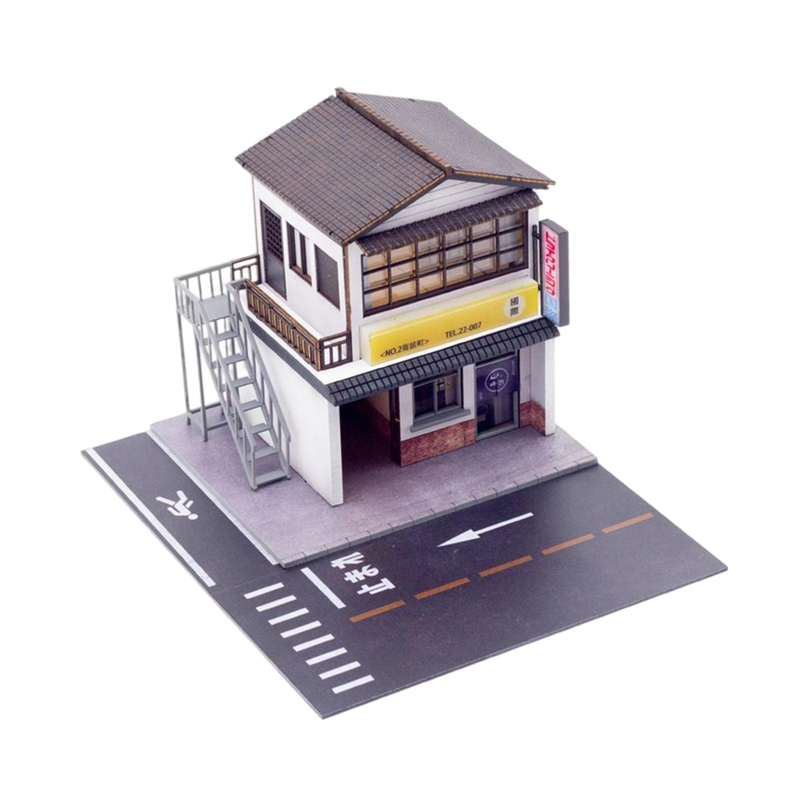 Miniature 1:64 Scale Dry Cleaners Diorama,City DIY Model Layout,Office Desktop Sand Table,Home Scenery Toy Collection Gifts