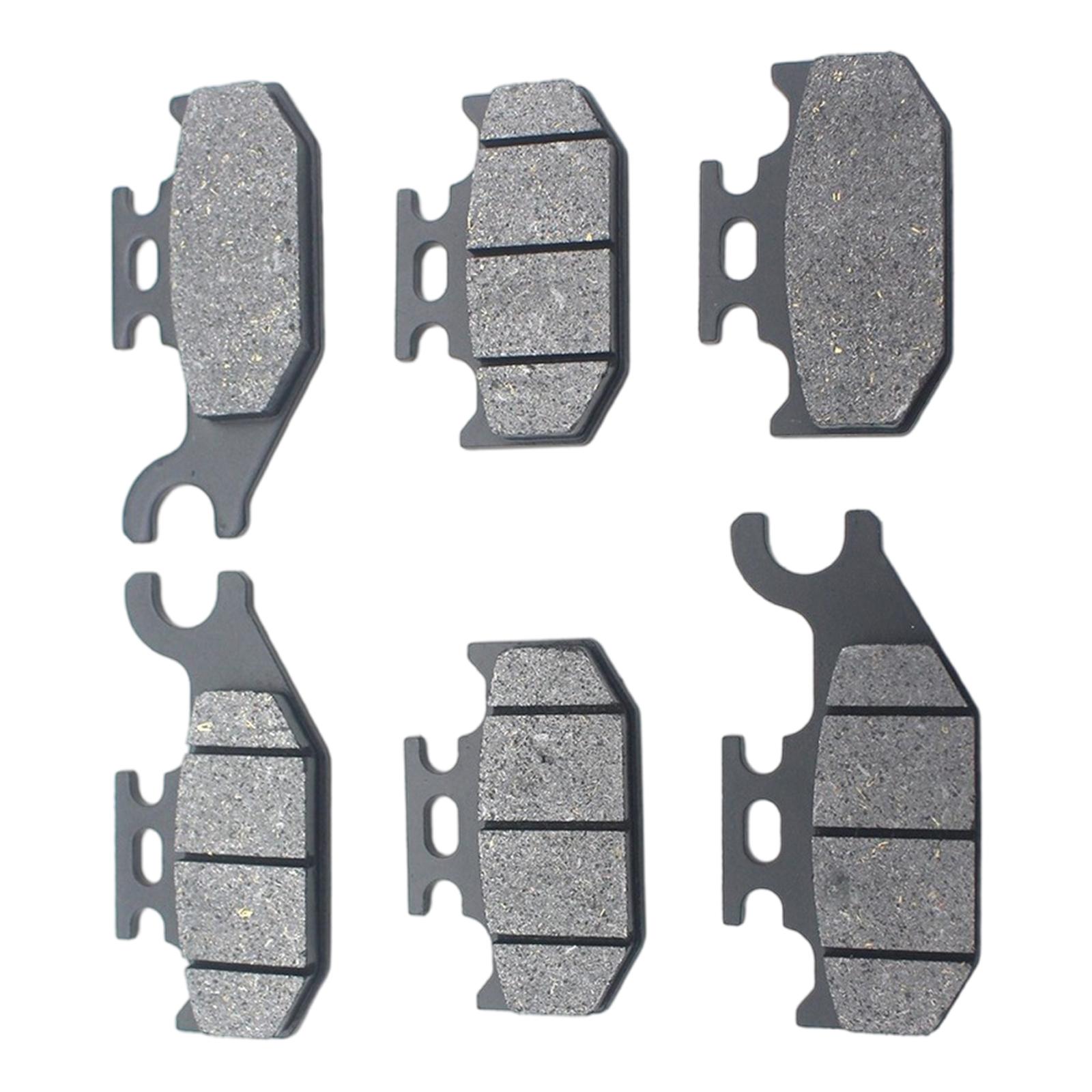 3 Pair Motorcycle Brake Pads for Can AM Brp 500 4 X 4 Efi for Outlander