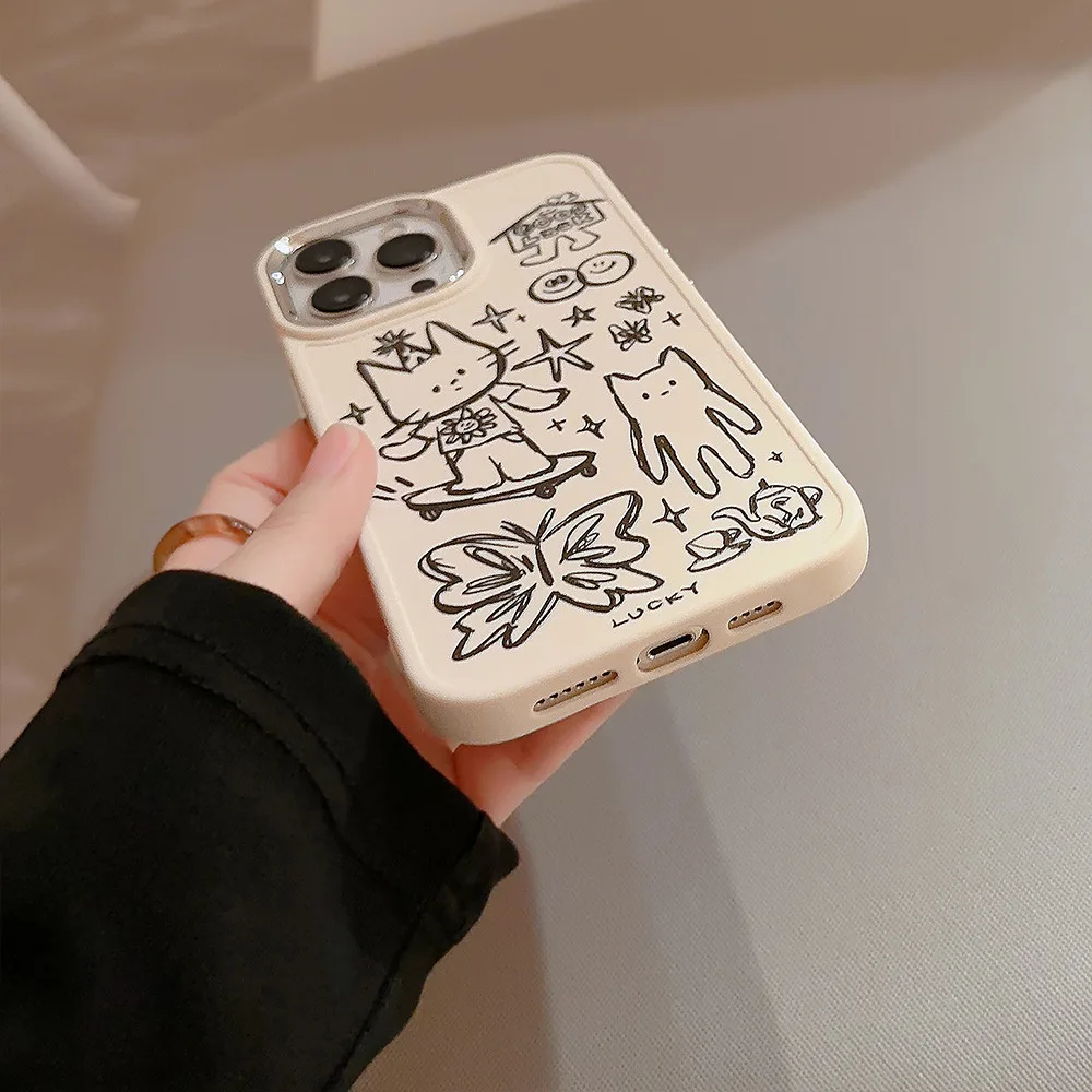 Retro Skateboard Rabbit iPhone Case