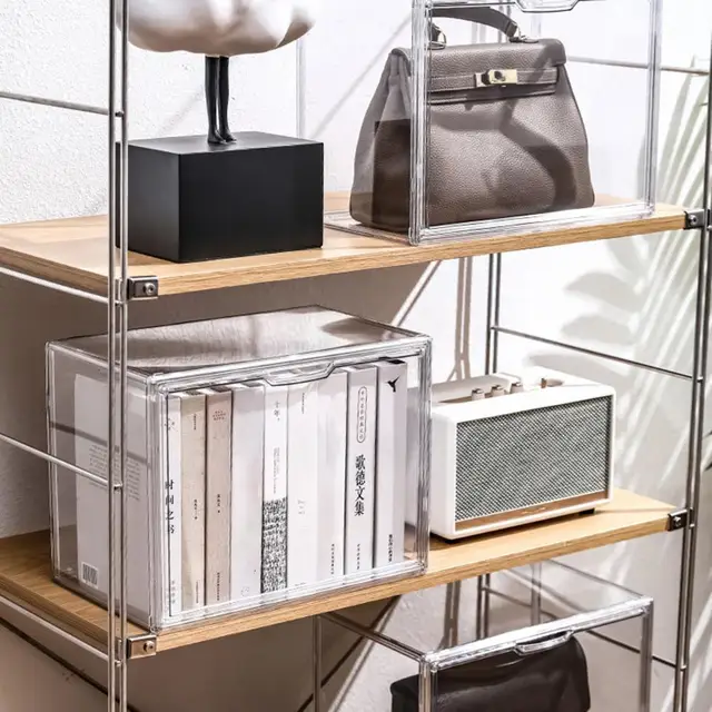 Luxury Handbag Display Box Dustproof Bag Books Organizer Transparent  Acrylic Lady Bag Storage Box Home Decor Handbag Showbox - Storage Boxes &  Bins - AliExpress