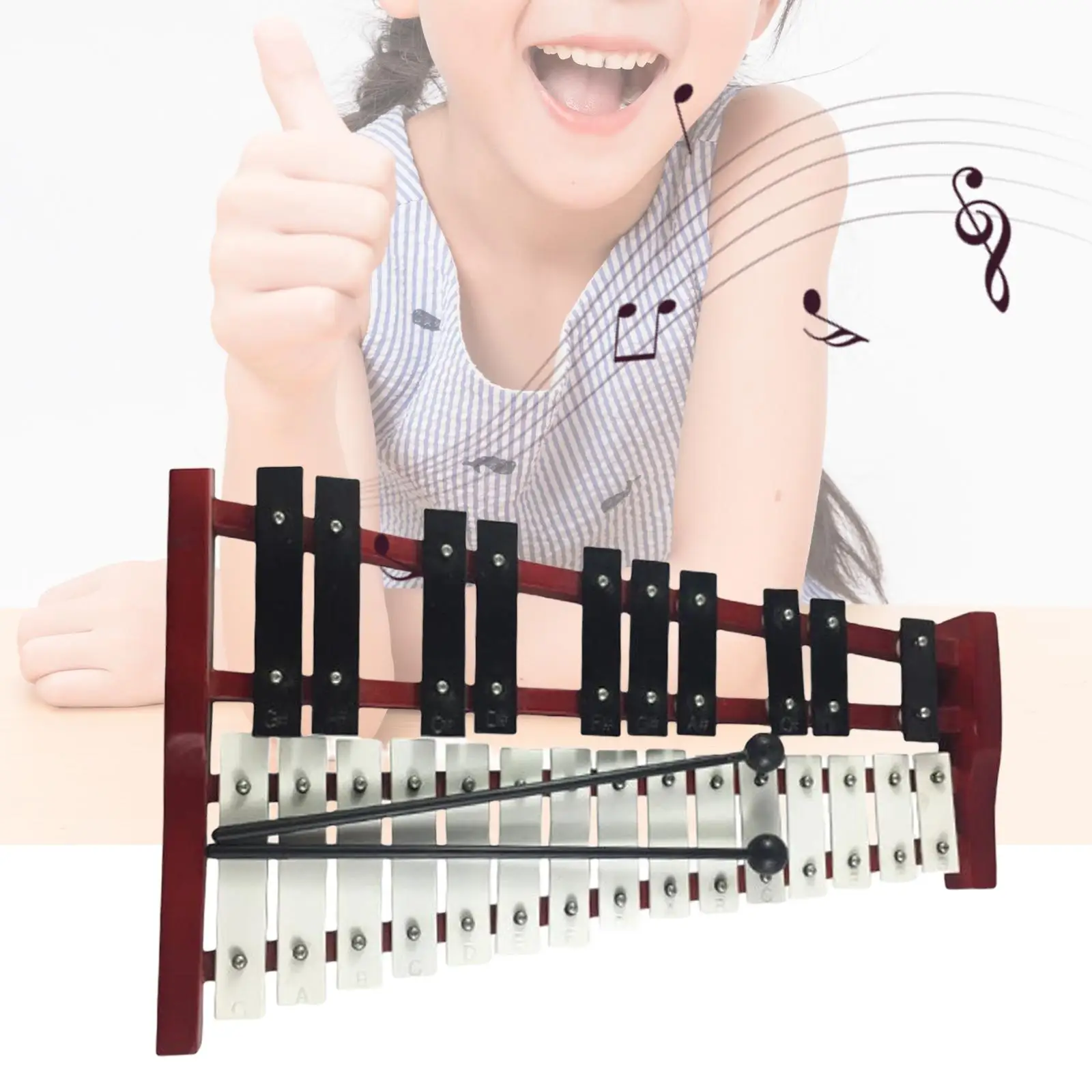 25 Note Glockenspiel Xylophone for Music Lovers of Different Ages Portable