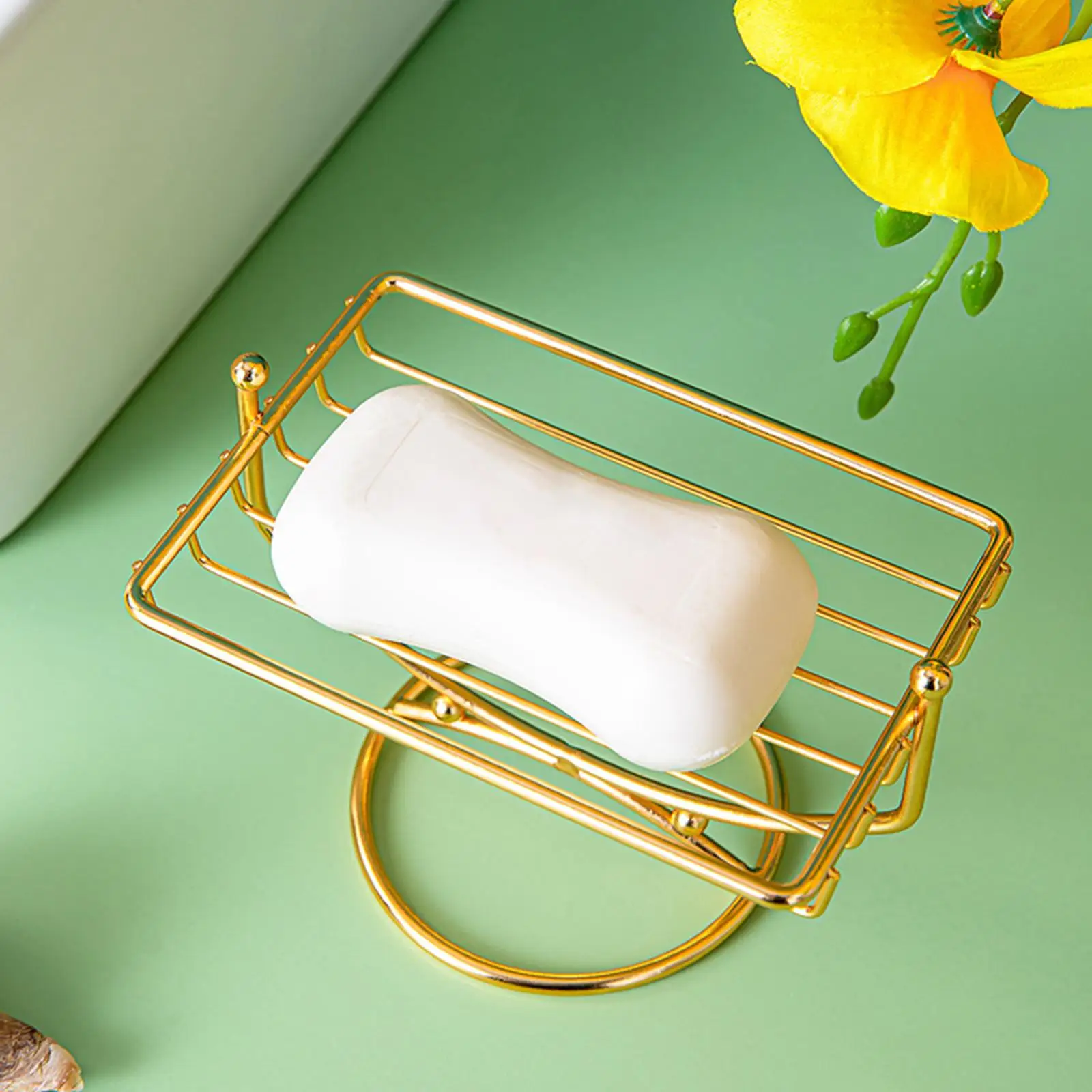 Stainless Steel Soap Sponge Holder Tray,Self Draining Shelf Rectangular Soap Saver for Bathroom Toilet Shower