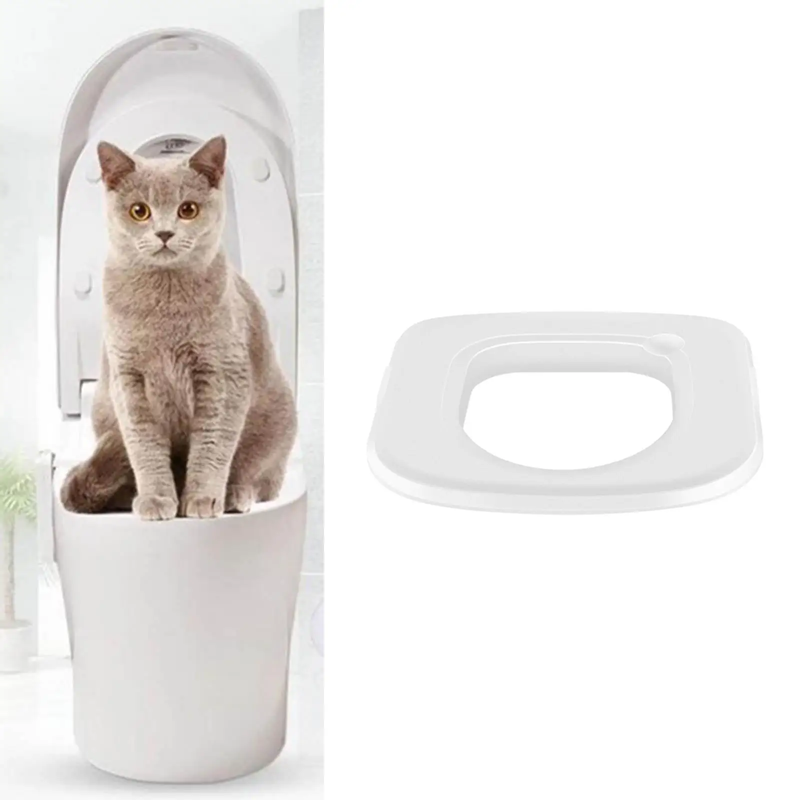 Cat Toilet Training Kit Pets Training Cat Litter Tray Cat Toilet Trainer for Teaching Cat to Use Toilet