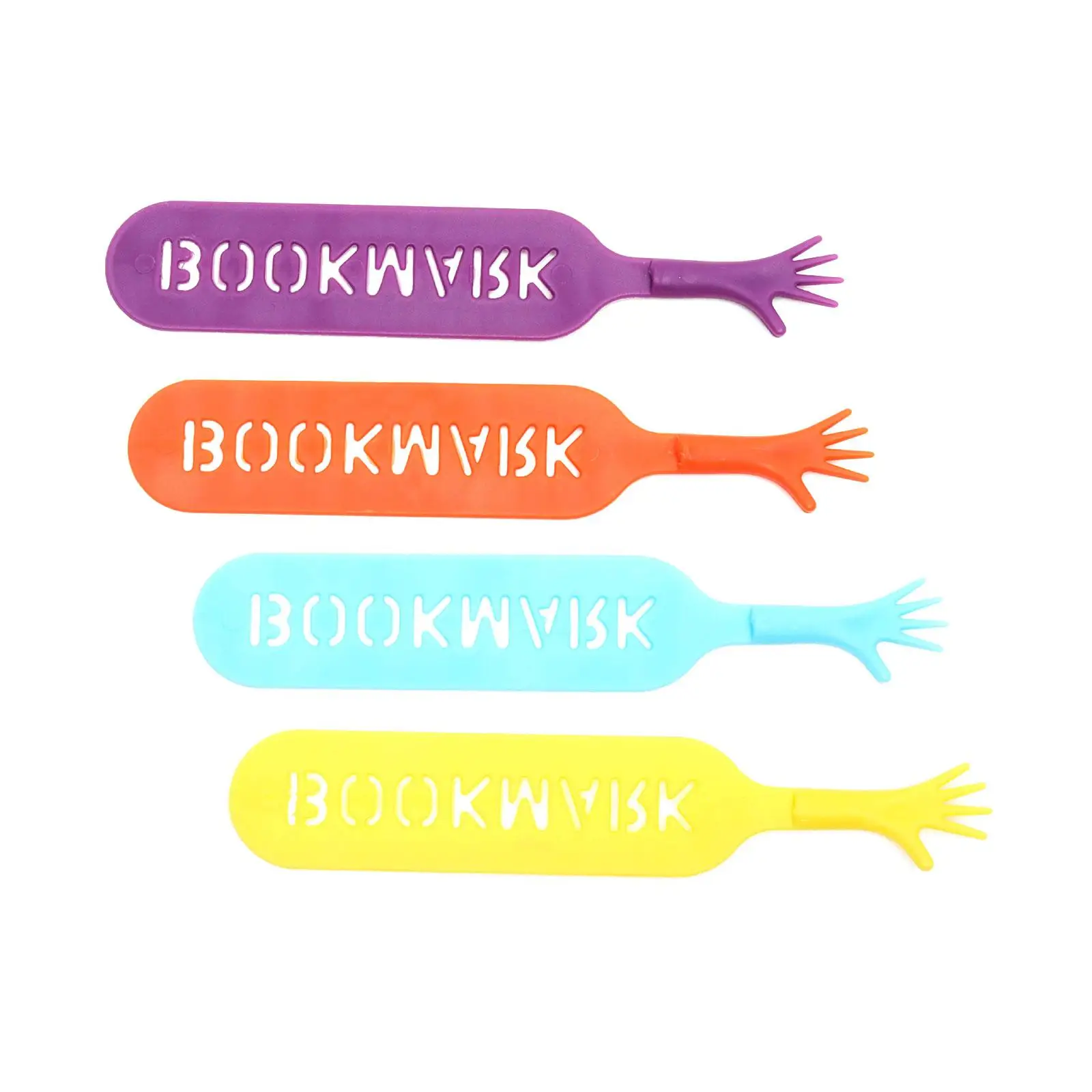 4 Pieces Novelty Bookmark Book Buckle Notebook Book Marker Multicolour Portable for Kids Children Teens Adults Gifts
