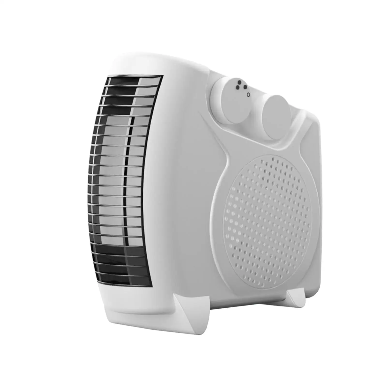 Electric Desktop Space Heater 1200W Compact Size Auto Off Protection Office Heater Household Fan Heater for Bedroom Multipurpose