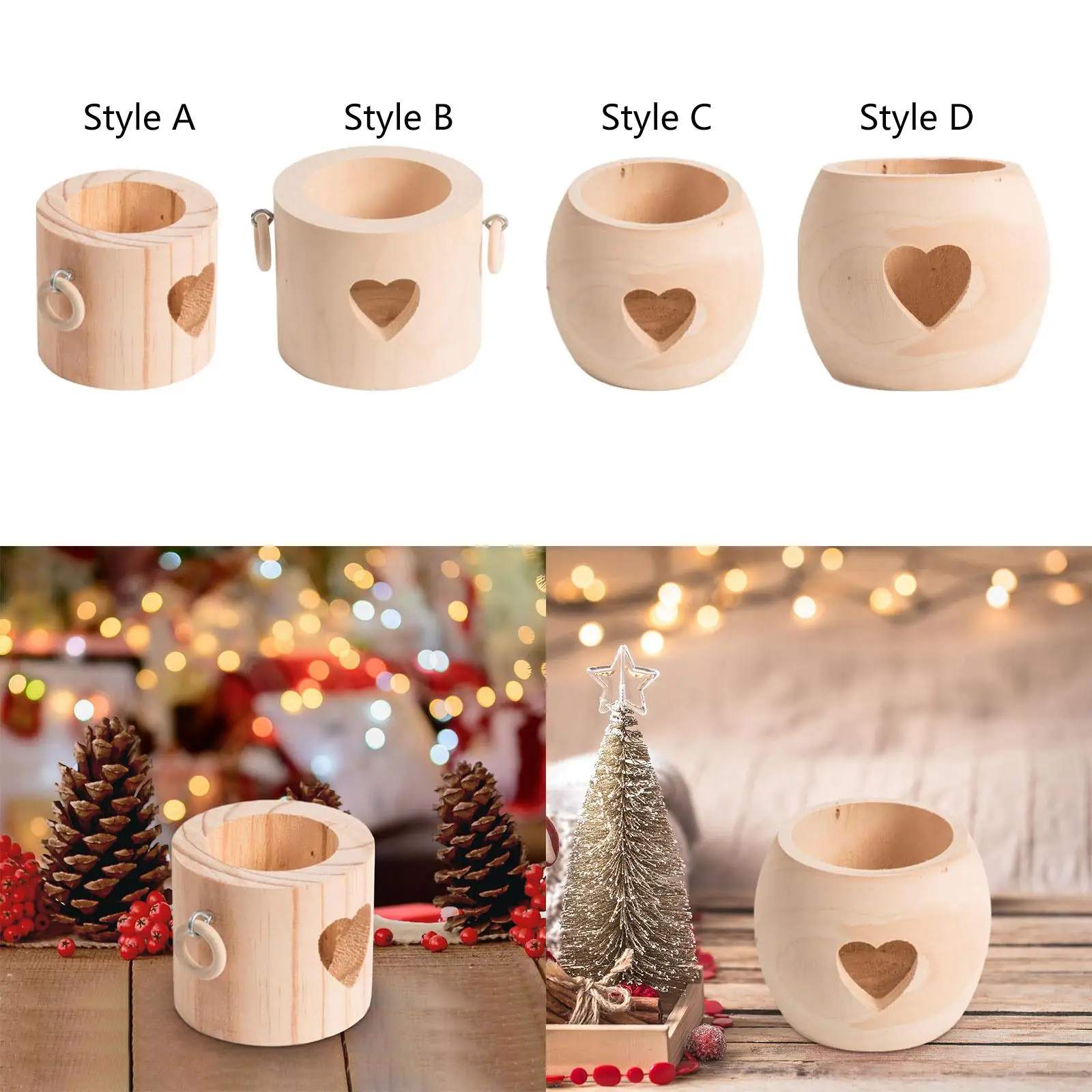 Candelabra Tealight Candleholder Wooden Candlestick Candles Stand for Livingroom Prayer Candles Anniversary Votive Candles Party