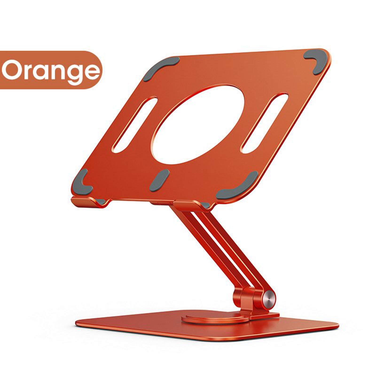 Foldable Tablet Stand 360° Rotating Portable Hollow Design Adjustable Desk Handsfree Laptop Riser Stand for iPad Phones Work