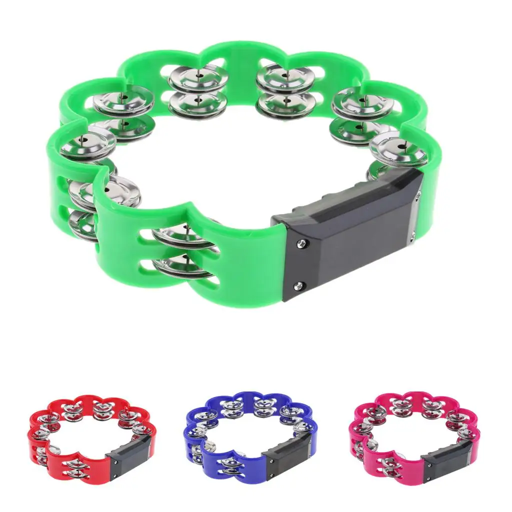 1pc Handheld Tambourine Percussion Metal  Bells for Kids Musical Toy