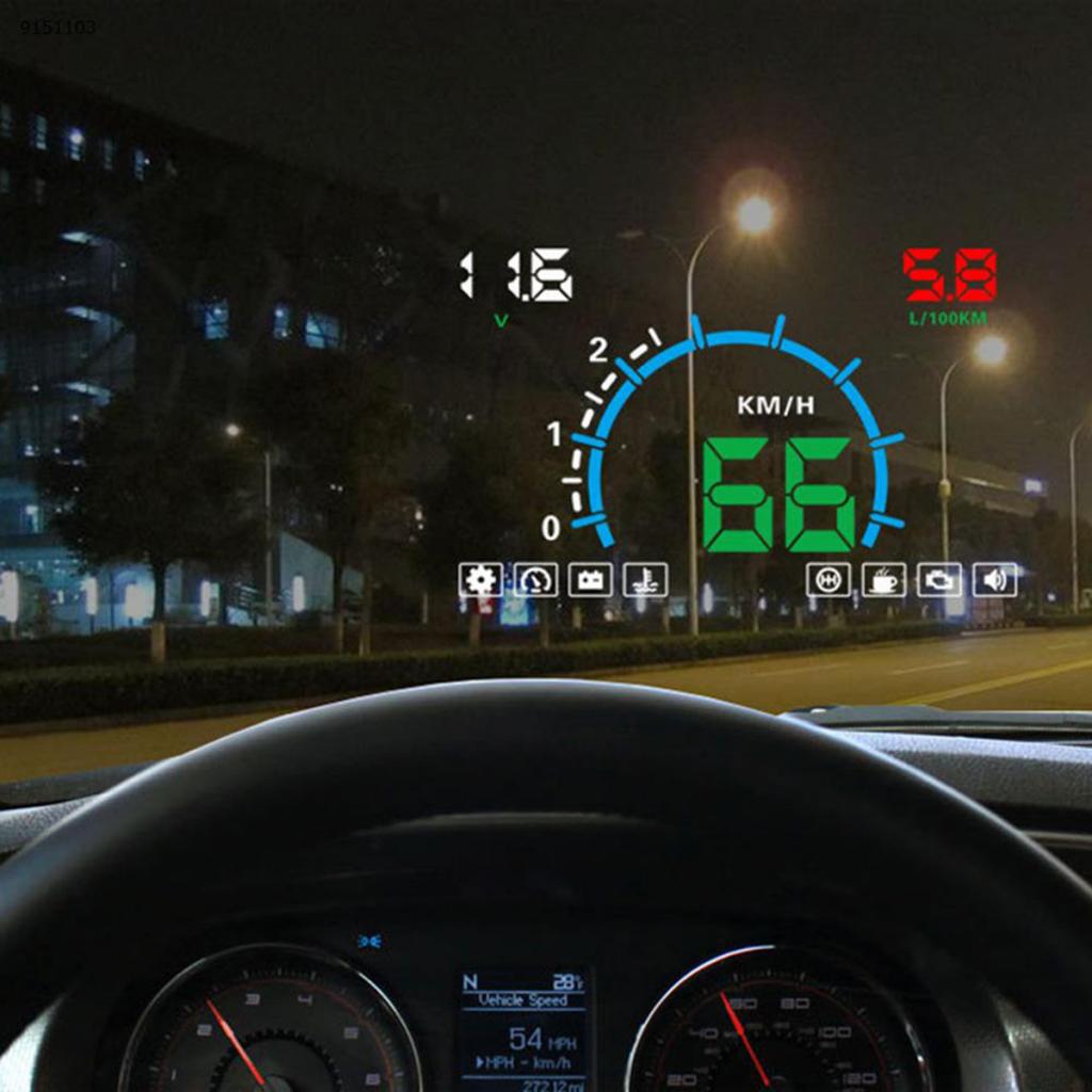  HD Car HUD  Display  Speedometer Overspeed Warning Automatic