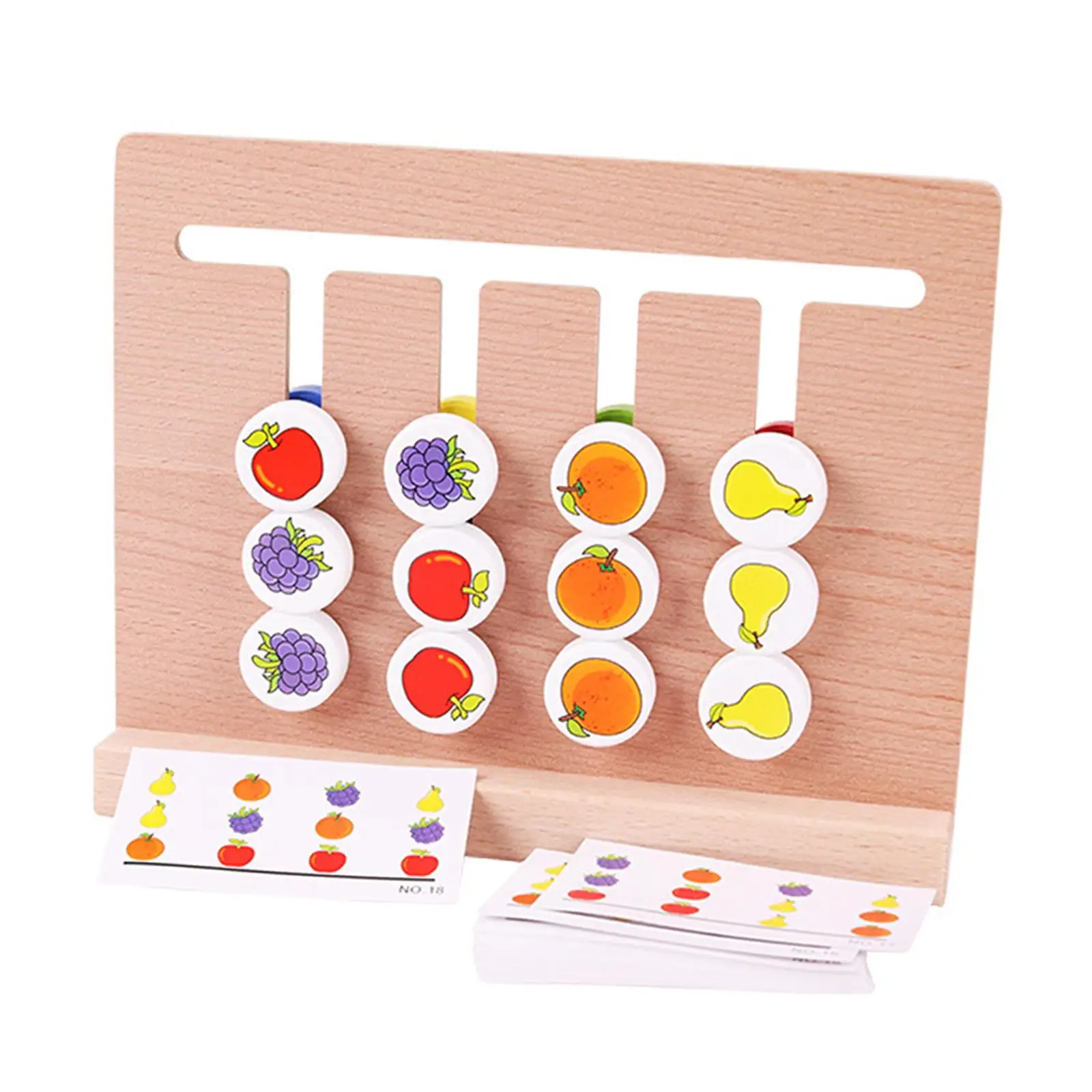 Wooden Matching Game Cognition Birthday Gifts Developmental Toy Educational Color Sort Board for Preschool Nursery Toddlers