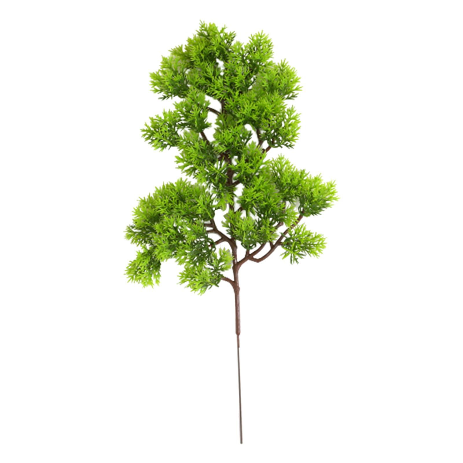 Artificial Pine Green Branch Simulation Leaves Plant Welcoming Pine Bonsai Vase Accessories Home Decoration Plant Fake Flower