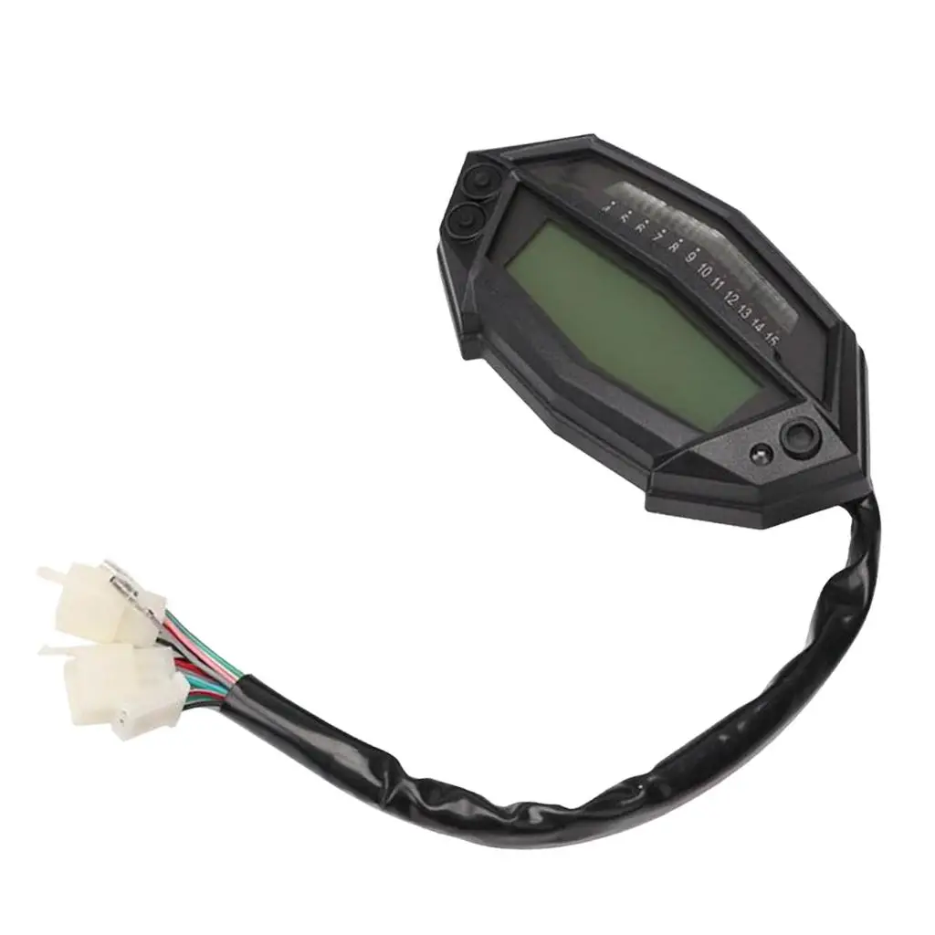 Universal  LCD Digital Speedometer Tachometer Odometer Gauge