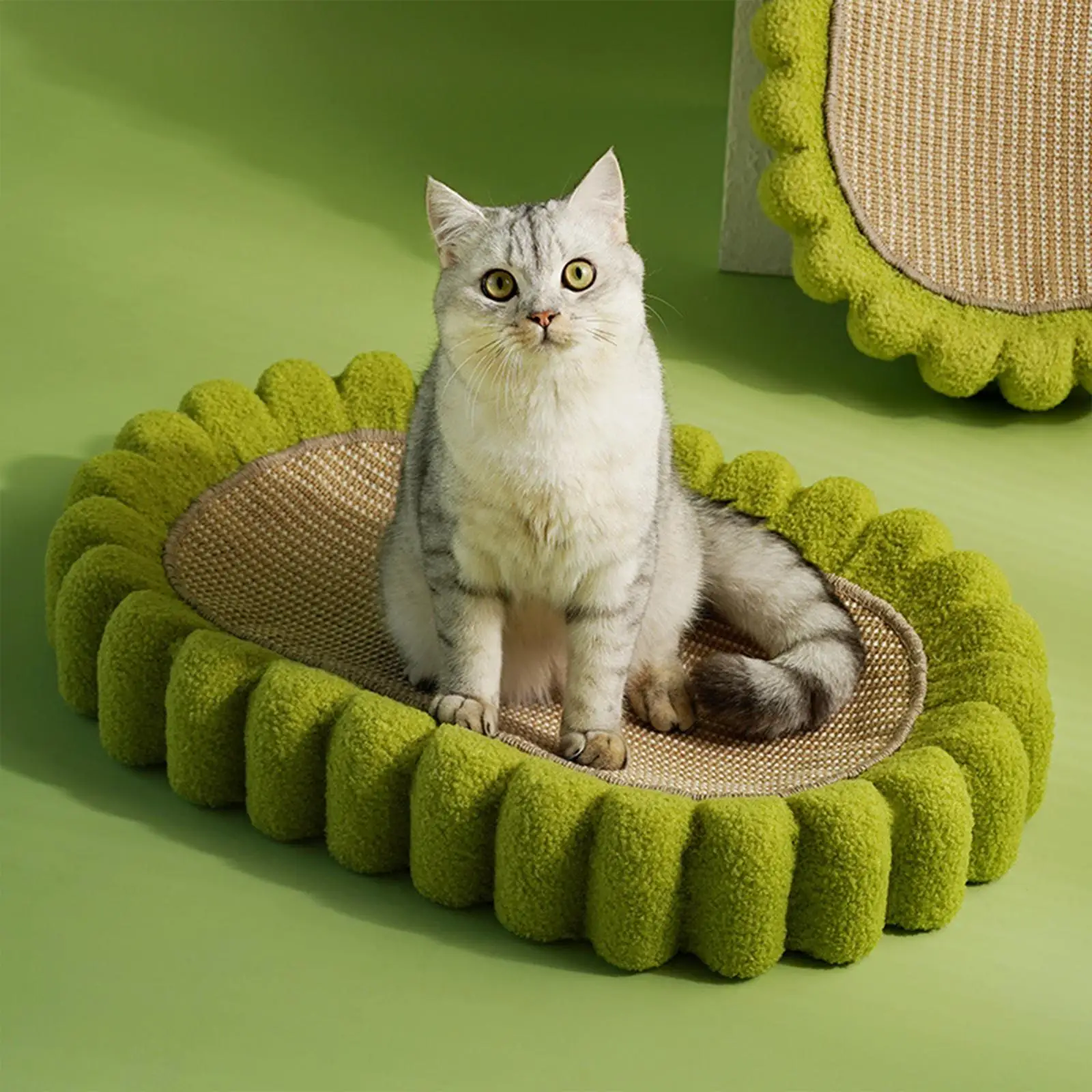 Cat Scratch Pad Bowl for Indoor Cats Oval Cat Scratcher for Cats Scratching