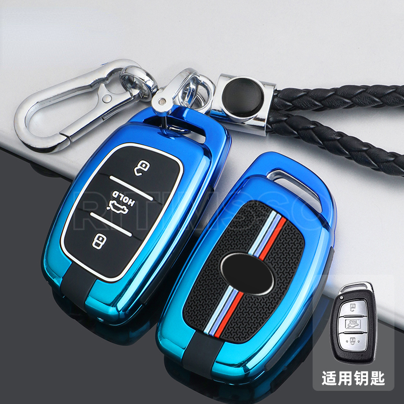 Nuova custodia per chiave a distanza per auto in lega Shell per Hyundai Tucson Sonata Santa Fe Elantra Accent Solaris Verna ix25 ix35 i20 i30 i40 - S738d3a456e914a94875d3fabe105a557R