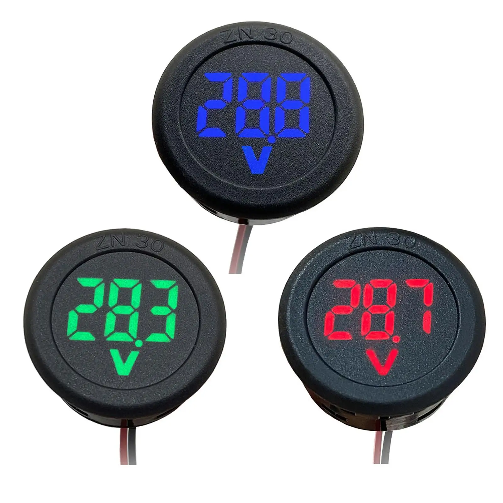 Two Wire Car Voltmeter DC 4-100V Battery Monitor   Truck Car