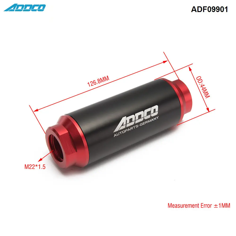 Universal Racing In-Line Fuel Filter 40 Micron For Addco Style 6AN 8AN 10AN 
