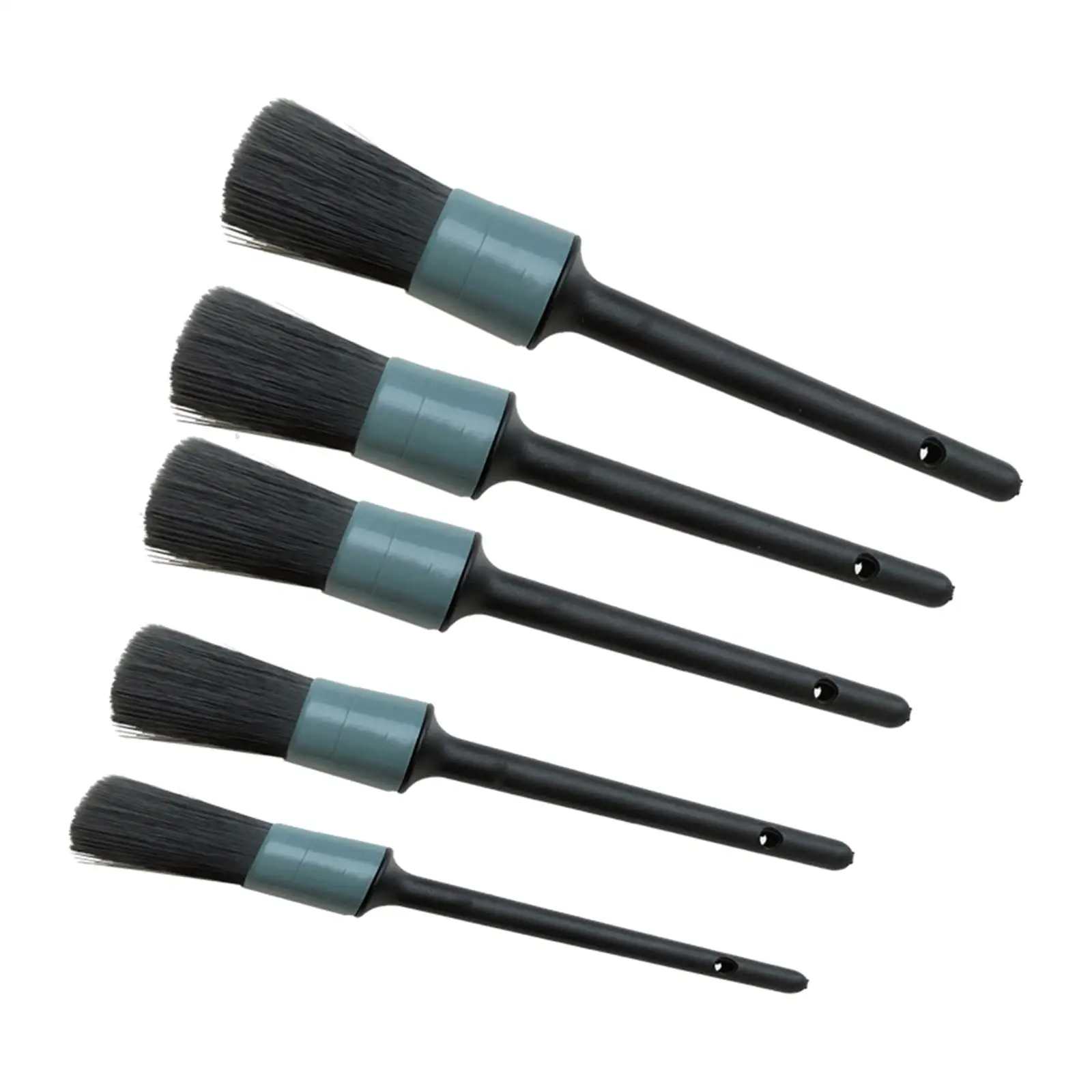 5 Pieces Car Detailing Brush Set Nylon Bristles  Brushes Accessories
