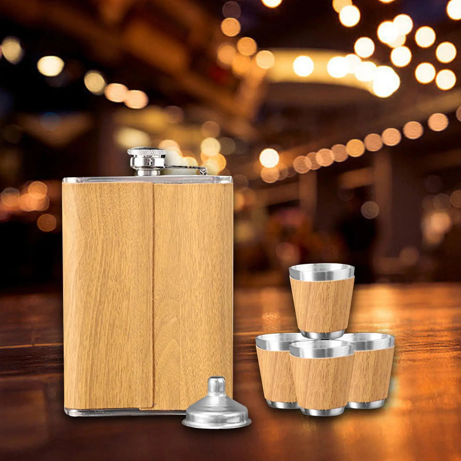 Stainless Steel Hip flasks with Funnel pot pockets Drinking Bottle for Outdoor Men