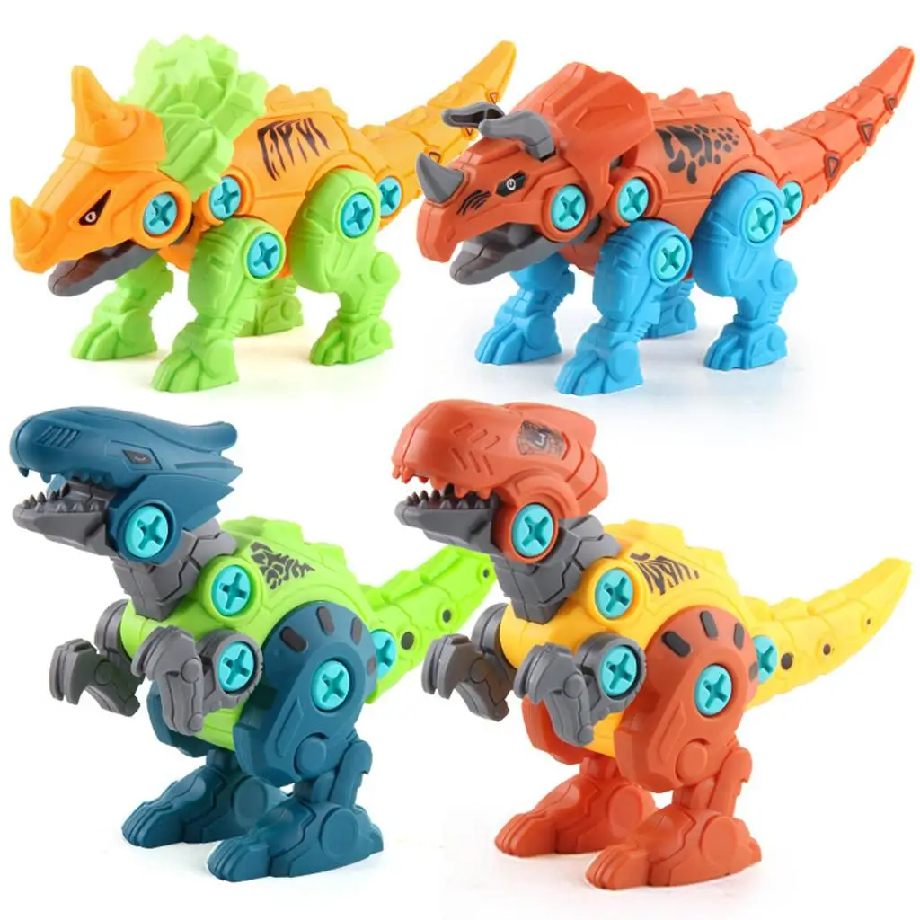  Dinosaur Models Toys DIY Electric Drill for Develop Imagination