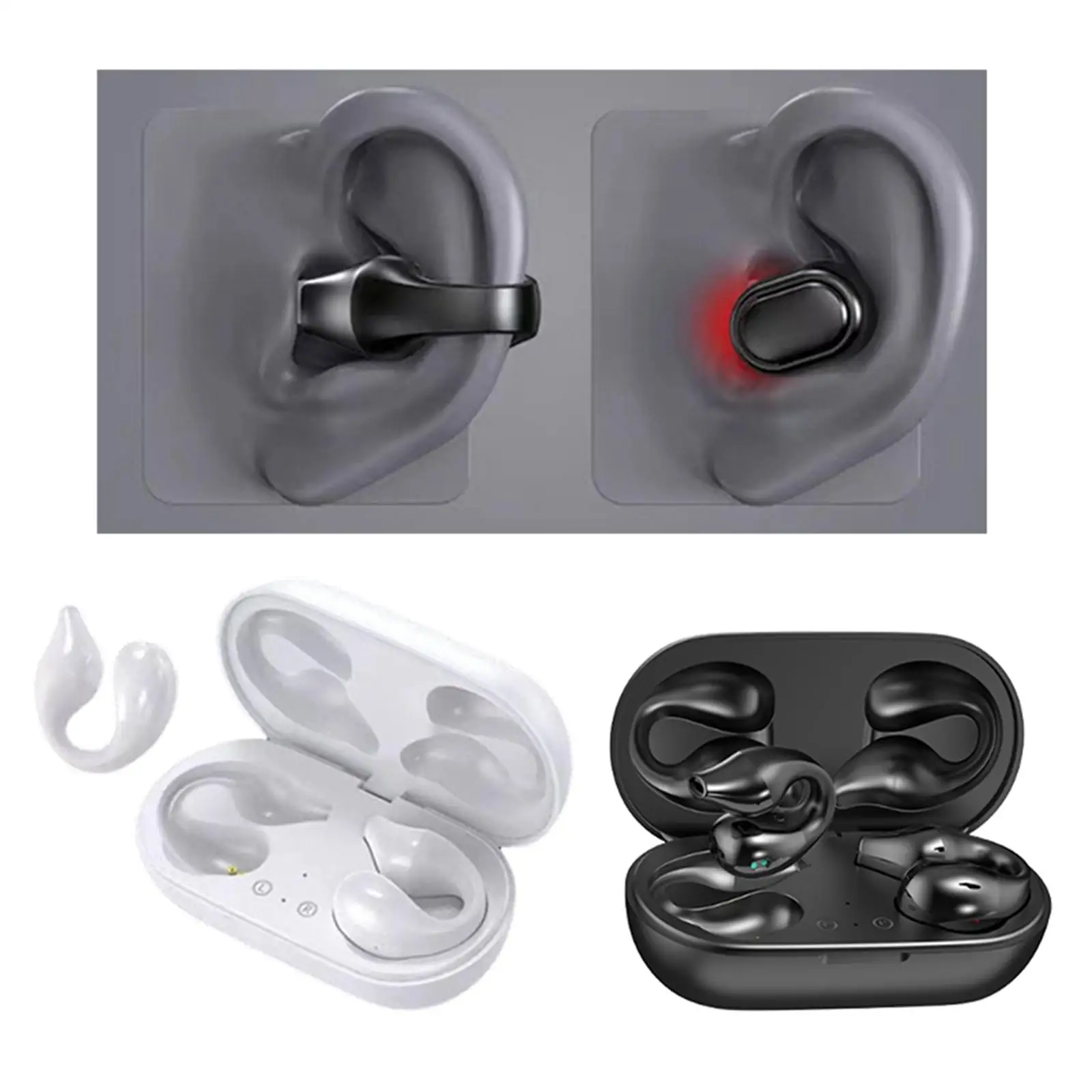 Air Conduction Headphones Sports Earphones BT 5.2 Over Ear Waterproof Wireless Earbuds for Games Fitness Workout Jogging Yoga