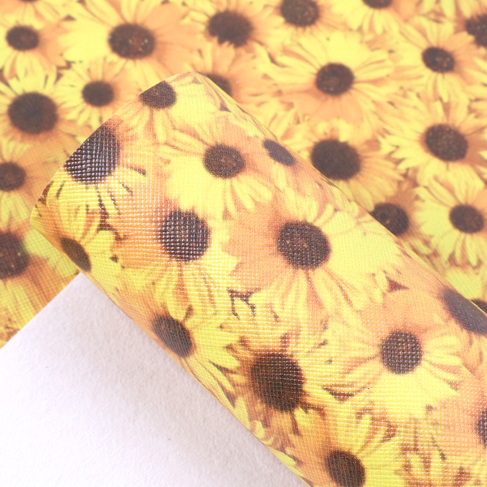 Description Picture 5 of item20*33cm  Daisy Faux Leather Sheets Lychee Grain Synthetic Leather Fabric Sheet Making Earrings Bows Crafts,1Yc23839