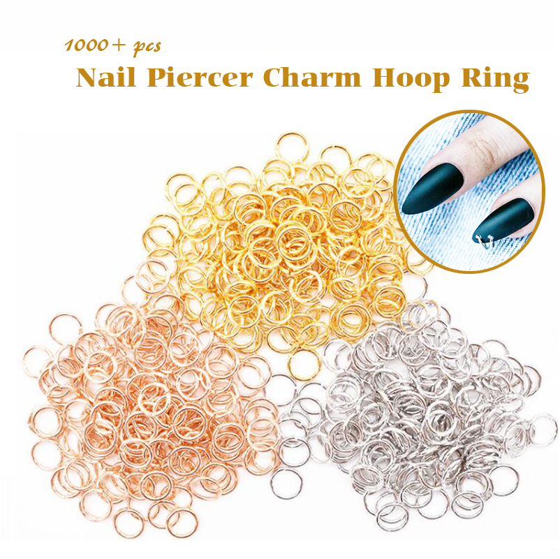 Best of 1000pc+ Pierced Arylictips Punk Charms 5-6mm Loops Metal Tools Piercing Jewelry Connect Hoop Decoration Nail Art Alloy Ring 2022 Reviews & Tips