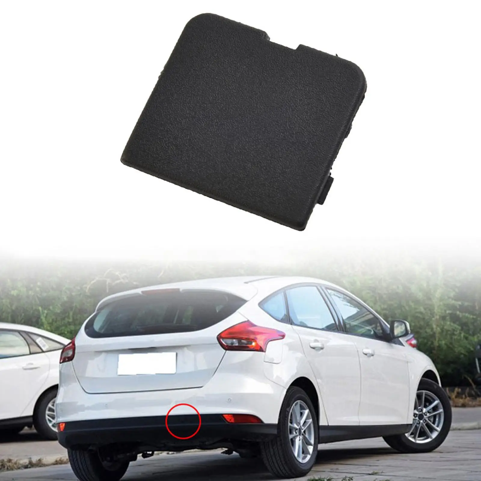 Car Rear Bumper Tow Hook Cover Cap Spare Parts Replacement High Performance 1872237 for Ford Focus Hatchback 2015-2018