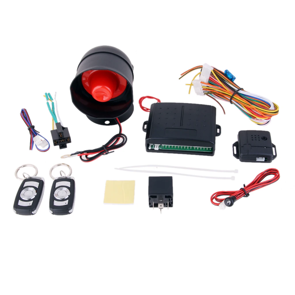 Car Vehicles Alarm Protection Security System Keyless 2 Remote Control