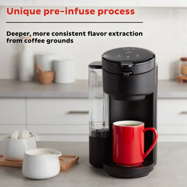 Instant Solo 2-in-1 Single Serve Coffee Maker for K-Cup Pods and Ground  Coffee Bar Multiple Capsule Espresso Cafetera,Black