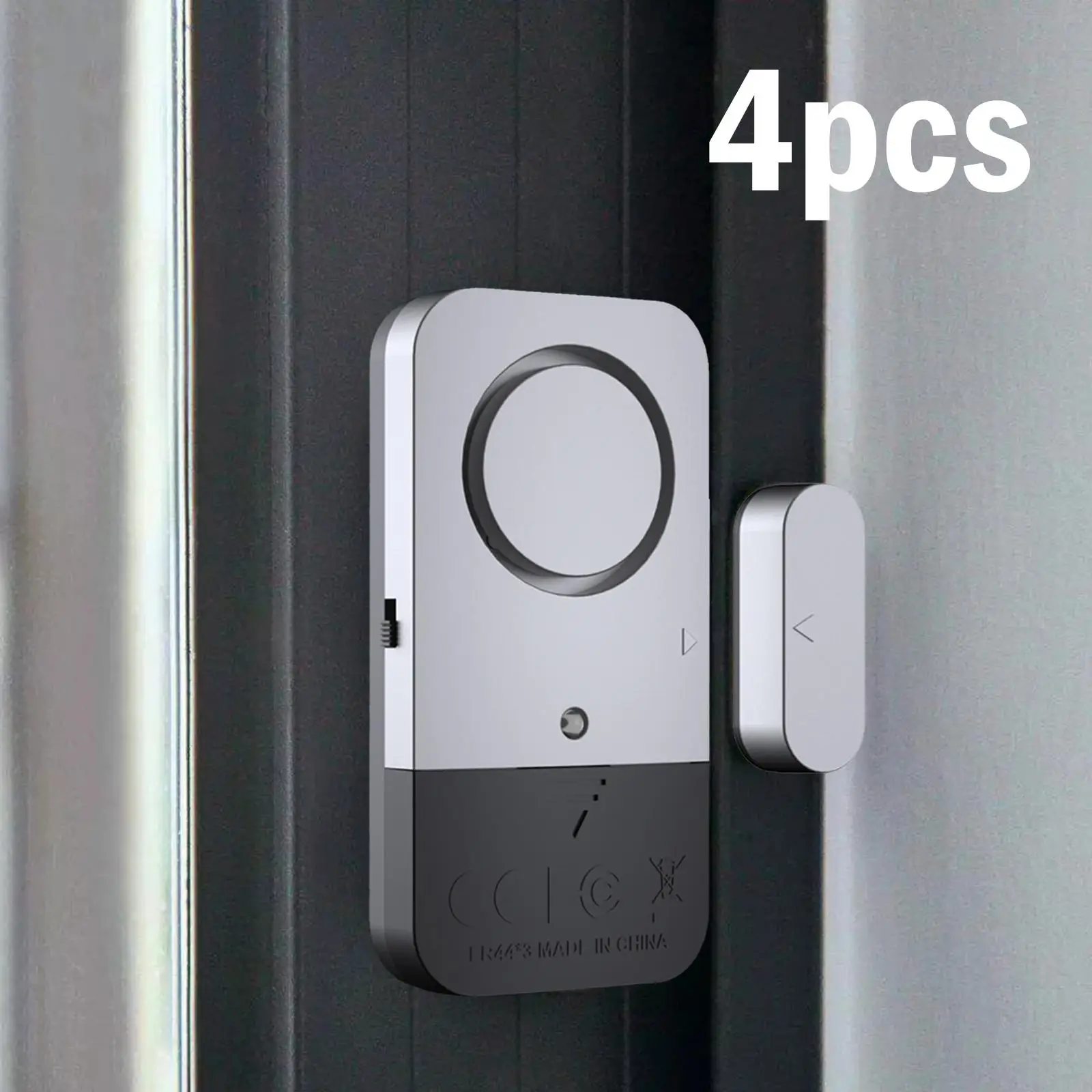 4Pcs Door Window Alarm 120dB Loud Easy to Install Magnetic Sensor Home Security Alarm for Office Home Business Dorm Kids Safety
