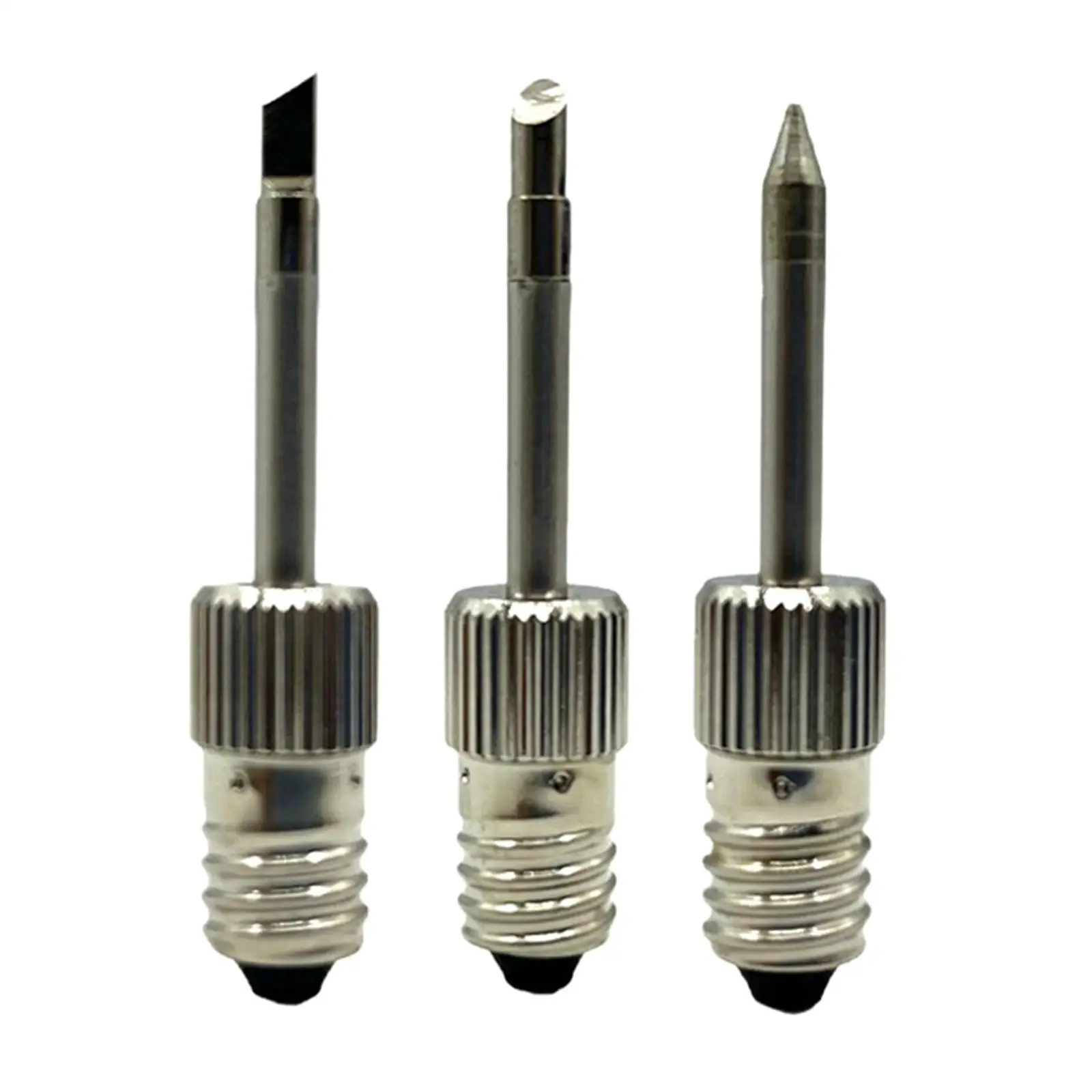 Replacement Soldering Iron Tips E10 Interface Battery Electronic Threaded Soldering Needle Tips for Outdoor Indoor Accessories