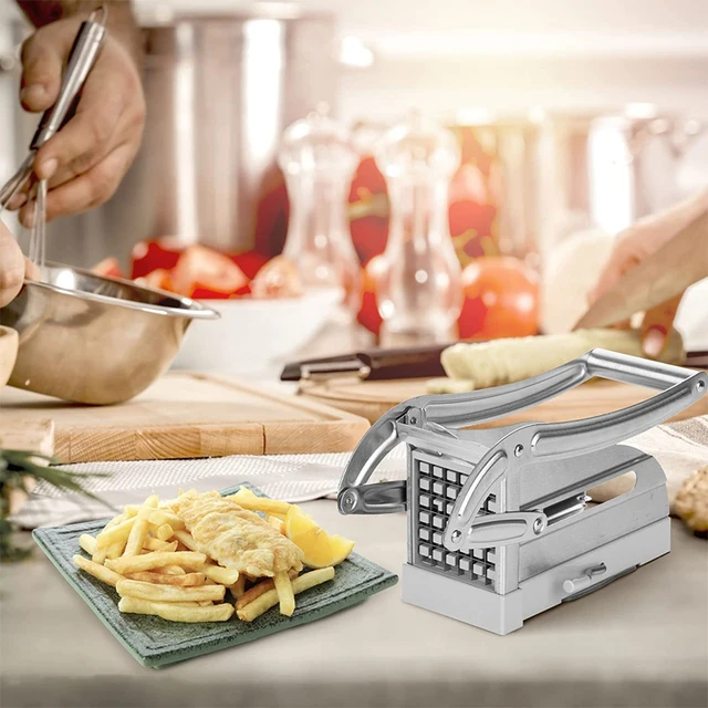 Tagliapatate automatico in acciaio inossidabile patatine fritte  affettatrice patatine fritte Maker Dicer macchine utensili da taglio per  cucina - AliExpress