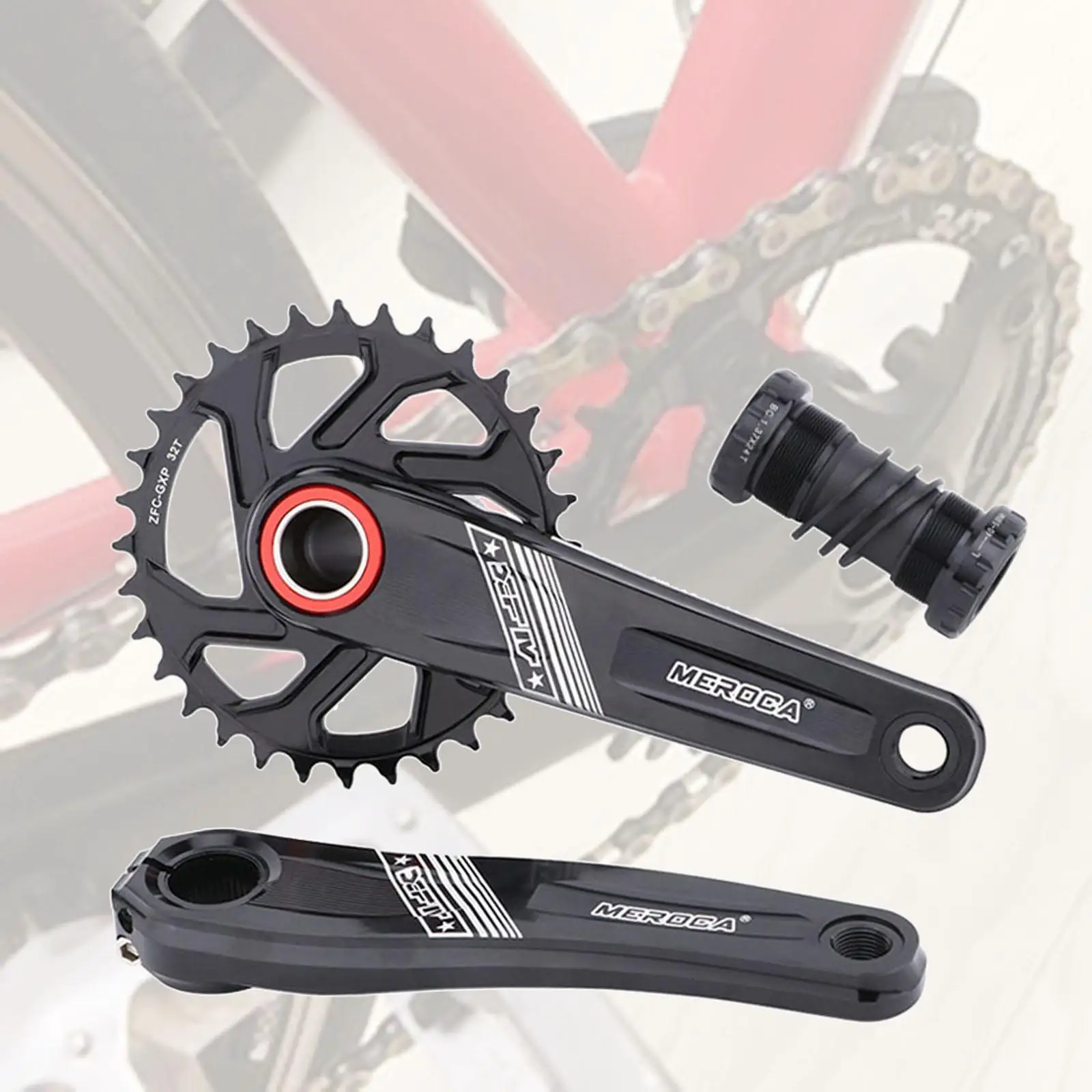 32T 34T 36mm Crank Length MTB Mountain Bike Chainset Easy to  Single Crank Set