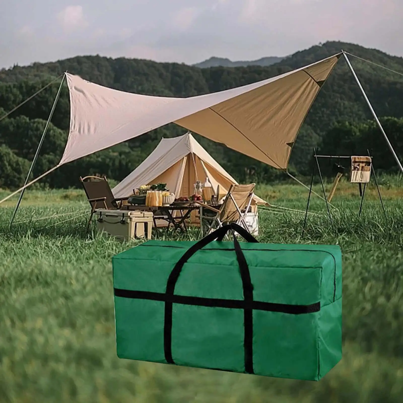 Tent Stakes Storage Bag Portable Utility Tote Bag Durable Tent Pegs Pouch for Camp Tarp Self Driving Tour Outdoor Sports Beach