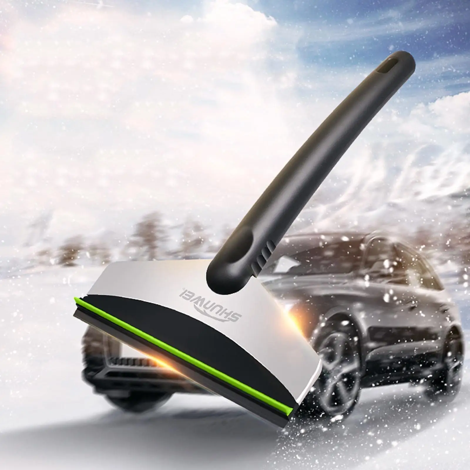 Portable Car Ice Scraper Quick Clean Winter Windscreen Shovel Scraping Tool